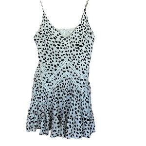 Saints and Secrets Flirty Mini Dress Size M – Summer babydoll animal print Y2K